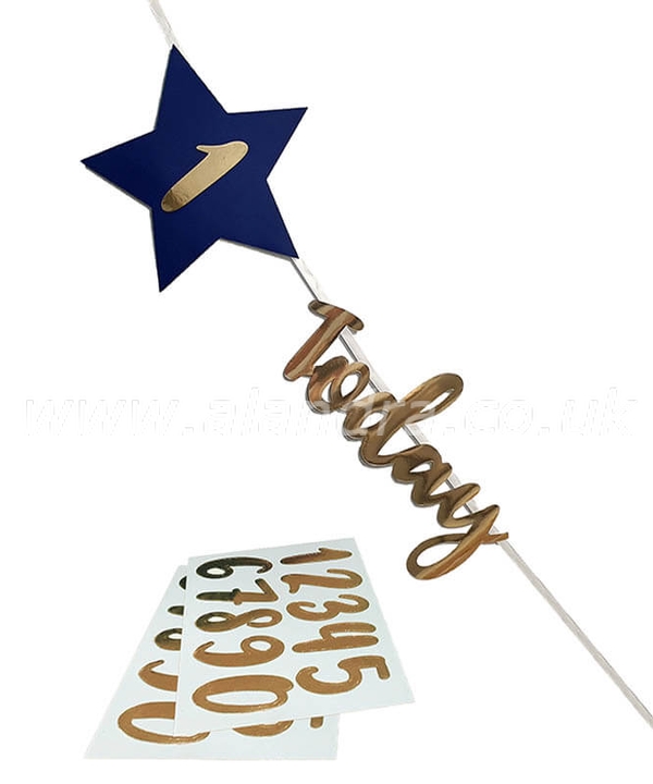 Personalised Any Age 'Today' Bunting with Stickers